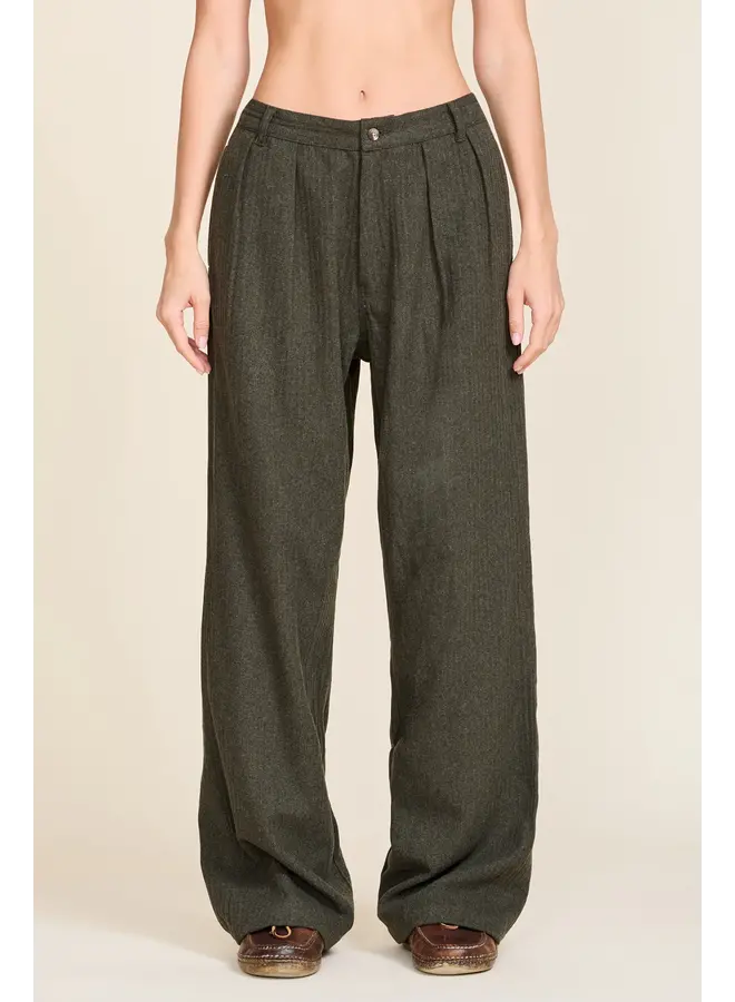 Double Pleat Wideleg Pants