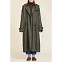 Oversized Trench Coat in Dark Olive