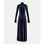 Long dress in crushed velvet in Night Fall