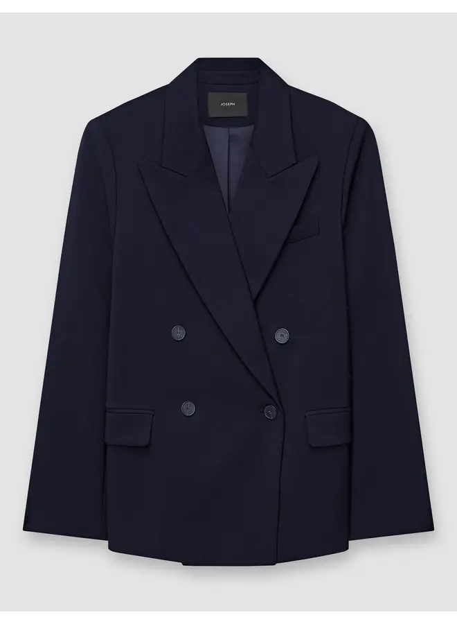 Tailoring Wool Stretch Jaden Jacket in Navy