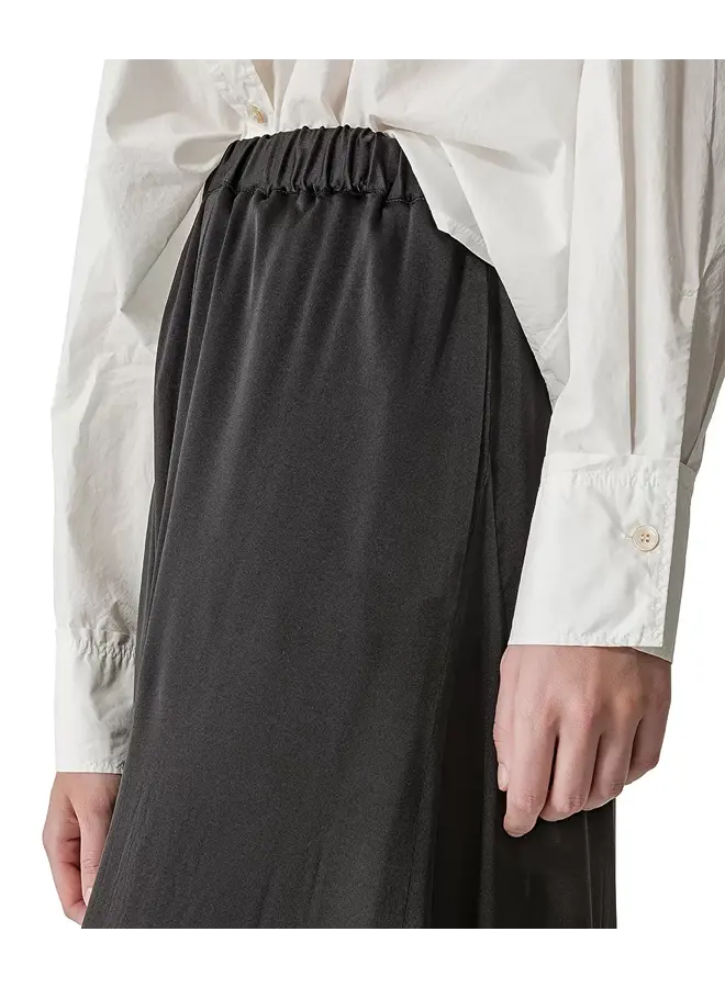 Stretch silk satin elasticated skirt