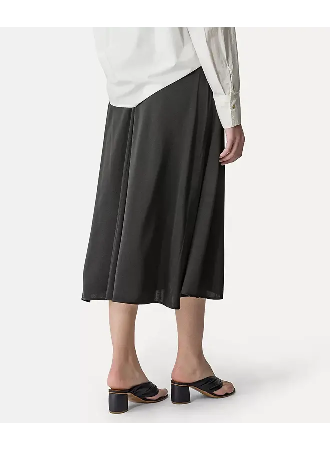 Stretch silk stain elasticated skirt