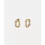 Strass sculpture earrings 18k gold plated