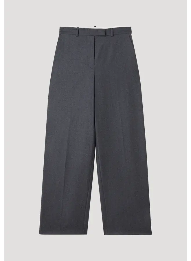 Wide leg trousers - Dark grey melange