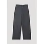 Wide leg trousers - Dark grey melange