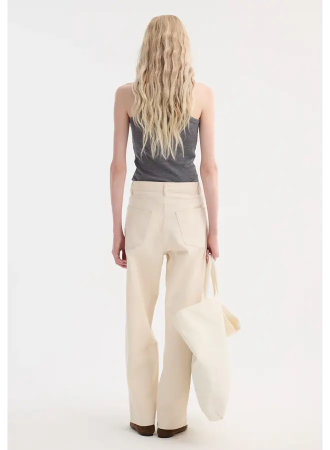 Racerback merino jersey top - Mid grey melange