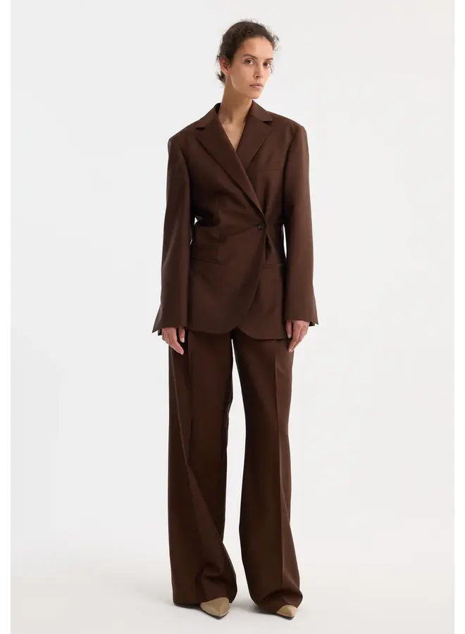 Mid-waist tailored trousers