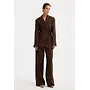 Mid-waist tailored trousers - Mahogany