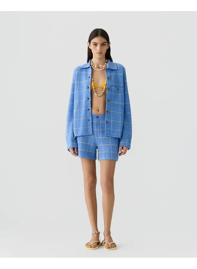 Dylan Plaid Shirt - Delft blue/Butter