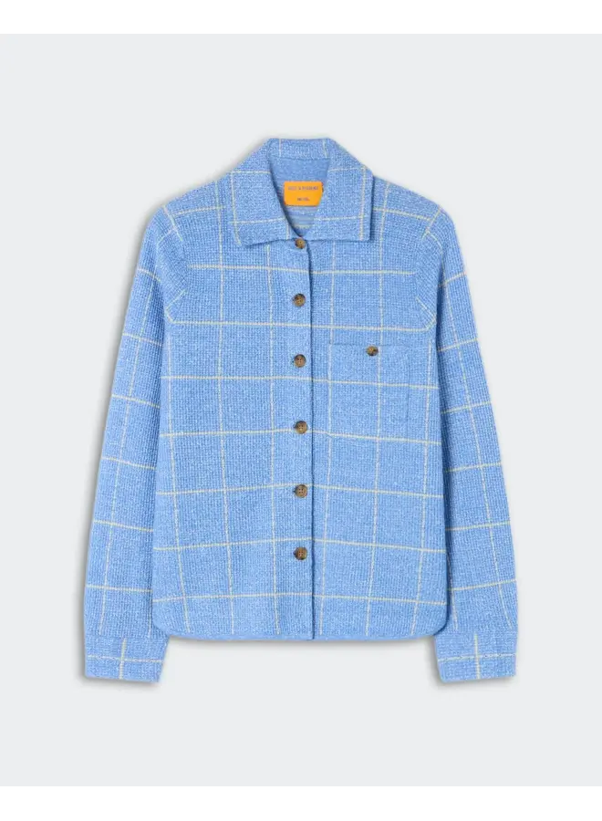 Dylan Plaid Shirt - Delft blue/Butter