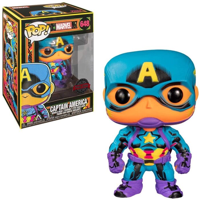 Funko Funko Marvel 0648 Captain America BlackLight Special Edition