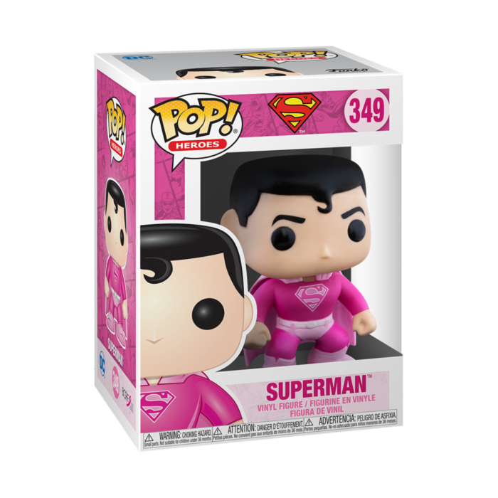 Funko DC Heroes 349 Superman Pink Breast Cancer Awareness BCA