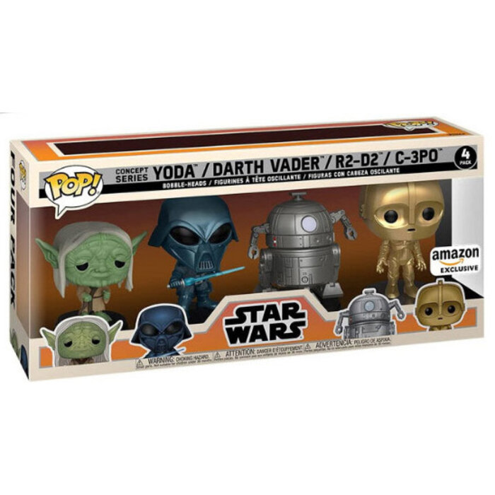 Funko Funko Star Wars 4pack Yoda/ Darth Vader / R2-D2 / C-3PO  Concept Series
