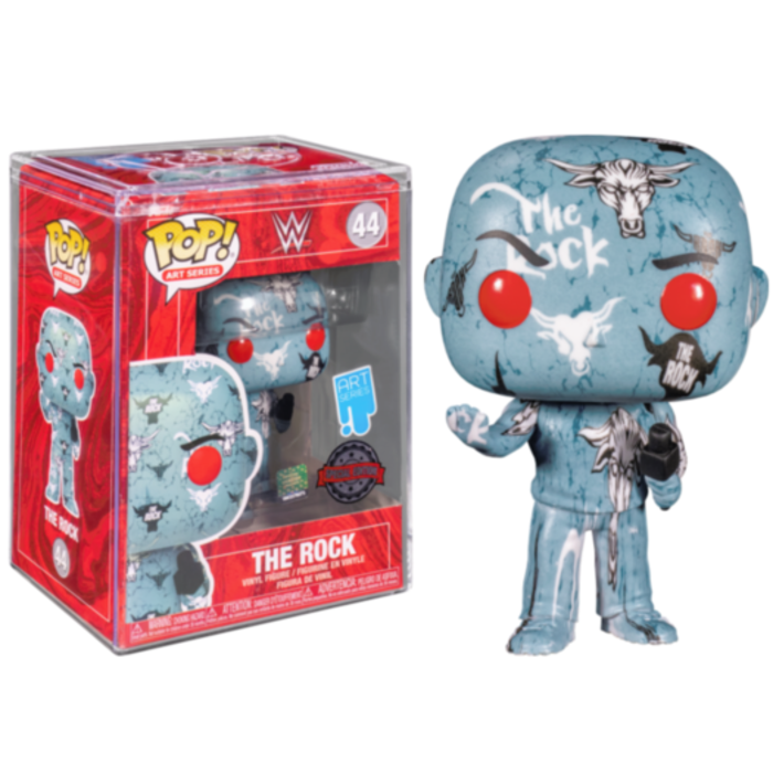 Funko Funko Art Series 44 The Rock WWE + Hard Stack Protector Special Edition