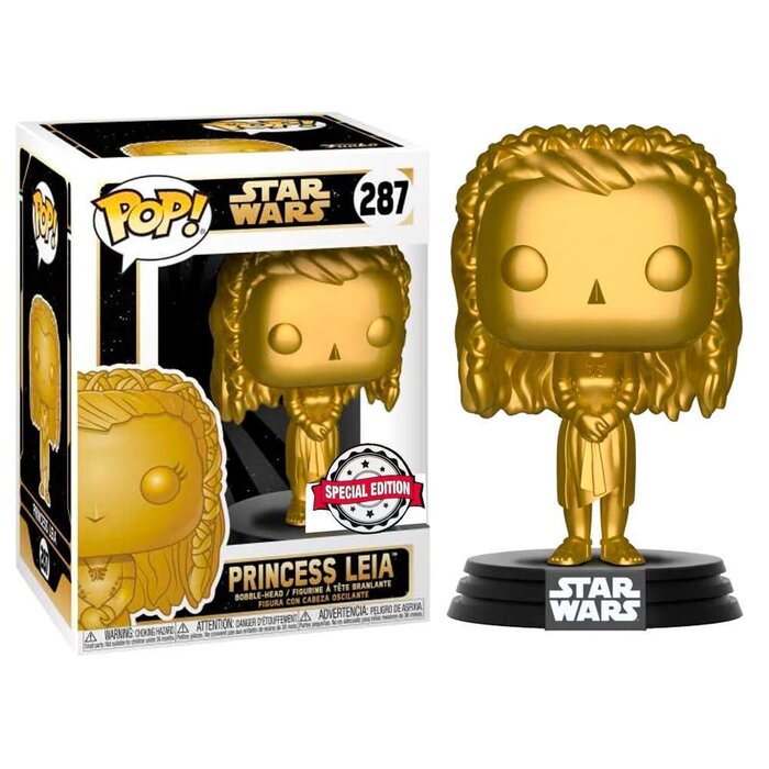 Funko Funko Star Wars 0287 Princess Leia Gold Chrome Special Edition