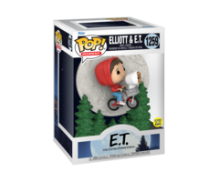 Funko Funko Movies 1259 Elliot and E.T. Flying on Bike Moment GITD Glow in the Dark