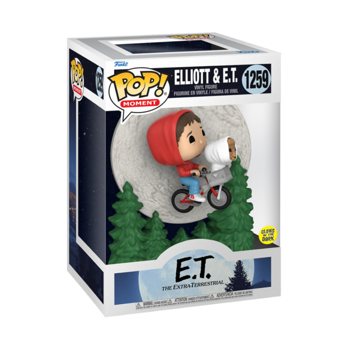 Funko Funko Movies 1259 Elliot and E.T. Flying on Bike Moment GITD Glow in the Dark
