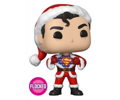 Funko Funko DC Heroes 353 Superman in Holiday Sweater Flocked Special Edition DC Super Heroes