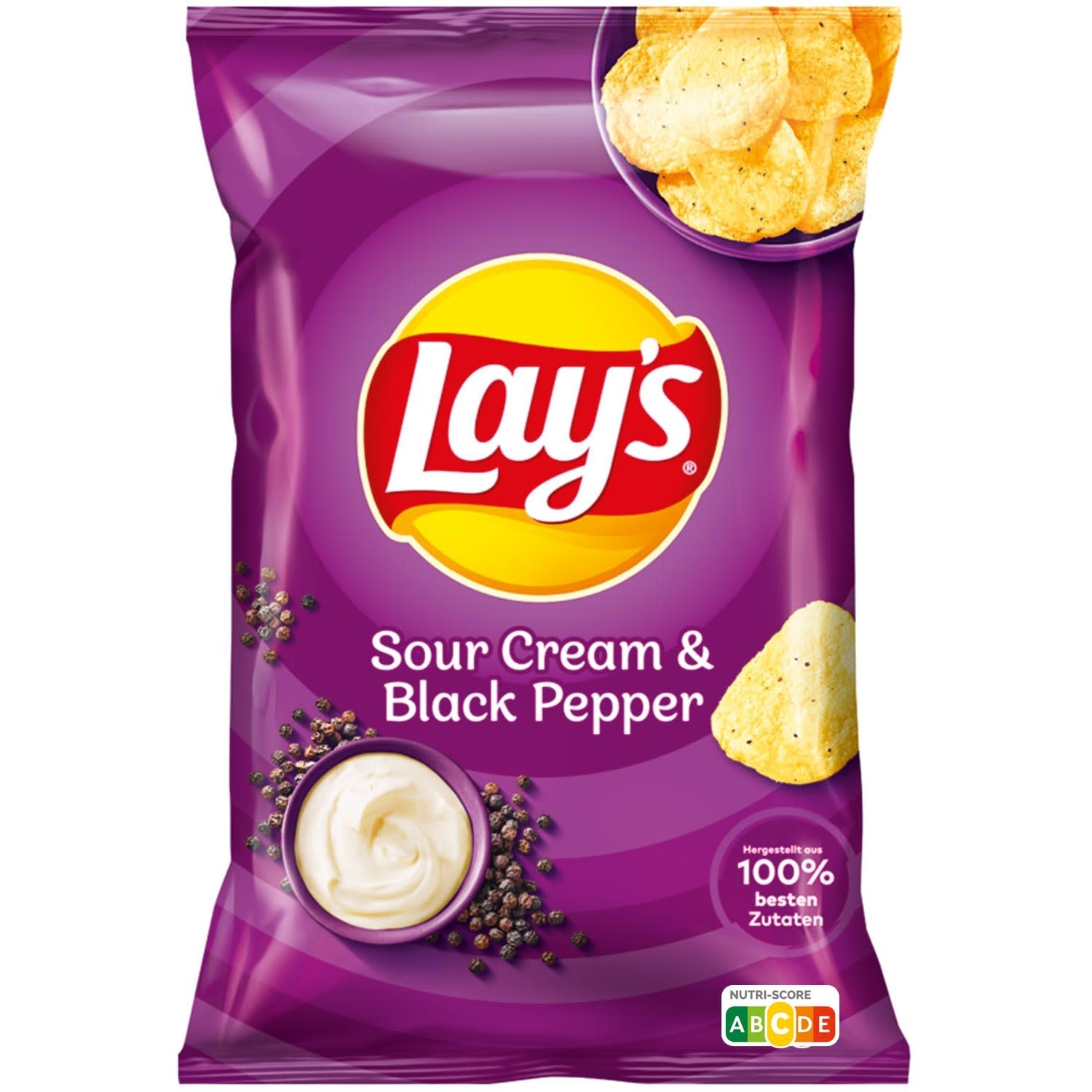 Lays Sour Cream & Black Pepper POPpular