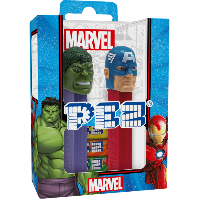 PEZ Candy PEZ Marvel Hulk & Iron Man