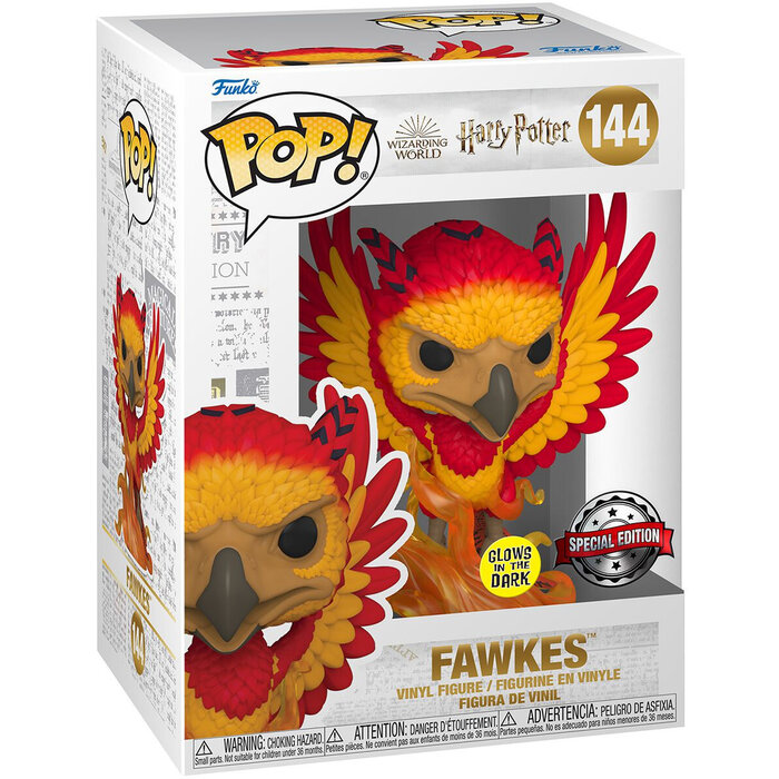 Funko Funko Harry Potter 144 Fawkes Glow in the Dark GitD Special Edition HP Wizarding World