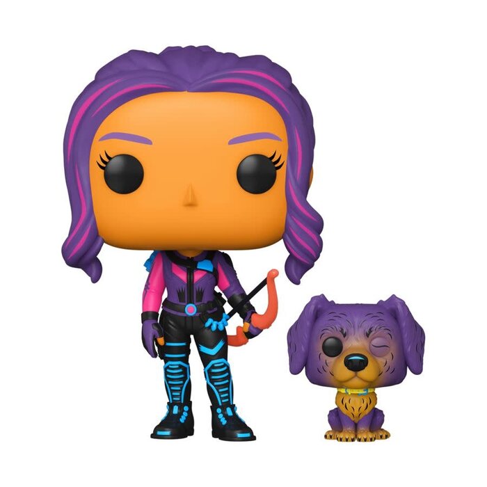 Funko Funko Marvel 1212 Kate Bishop with Lucky the Pizza Dog Glow in the Dark Hawkeye