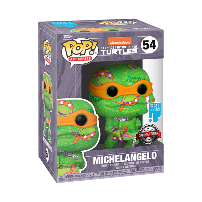 Funko Funko Art Series 54 Michelangelo Special Edition + Hard Stack Protector TMNT Teenage Mutant Ninja Turtles