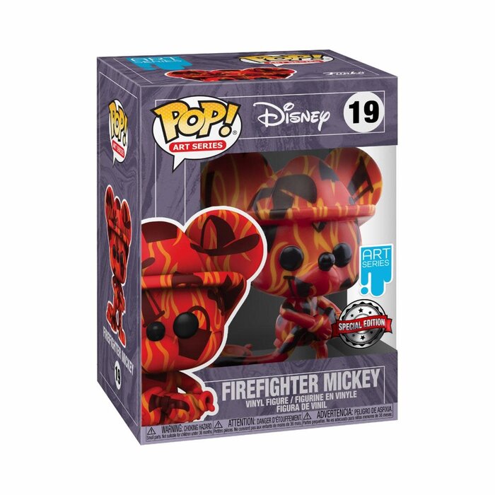 Funko Funko Art Series 19 Firefighter Mickey Disney Special Edition + Hard Stack Protector