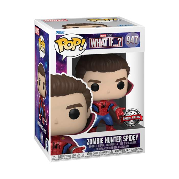Funko Funko Marvel 0947 Zombie Hunter Spidey Unmasked Metallic What If...? Special Edition