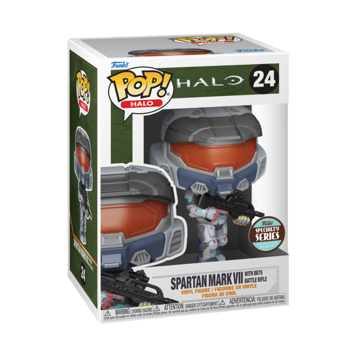 Funko Funko Halo 24 Spartan Mark VII with Weapon BR75 Battle Rifle Halo Infinite Games Funko Specialty Series