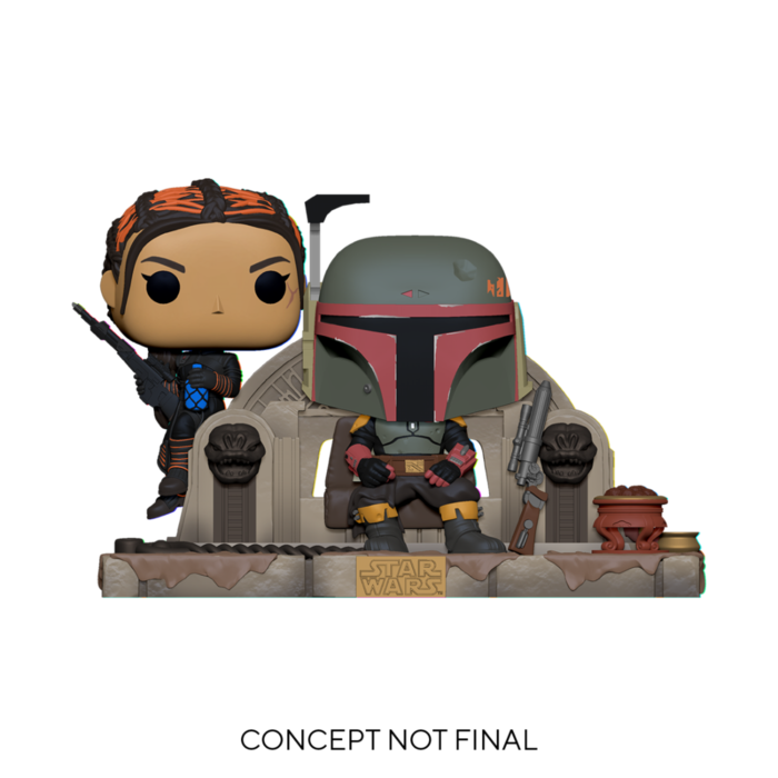 Funko Funko Star Wars 0486 Boba Fett and Fennec on Throne Moment The Mandalorian