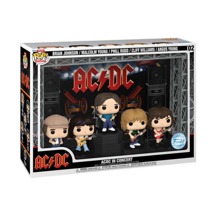 Funko Funko Moment 02 ACDC in Concert Brian Johnson/Malcolm Young/Phill Rudd/Cliff Williams/Angus Young Special Edition Rocks