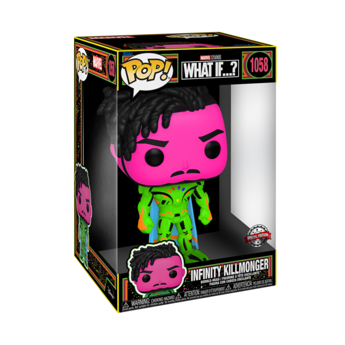 Funko Funko Marvel 1058 Infinity Killmonger Jumbo 10inch Blacklight Special Edition What If...?