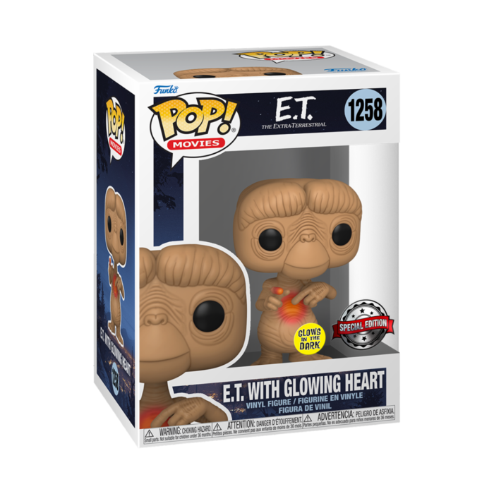 Funko Funko Movies 1258 ET with Glowing Heart GITD Glow in the Dark Special Edition E.T. The Extra-Terrestrial