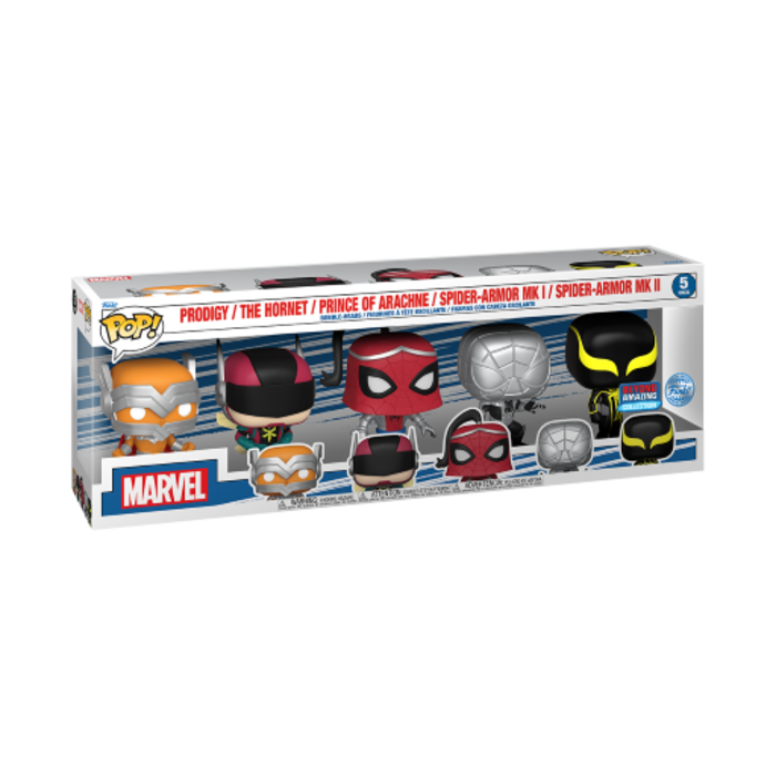 Funko Funko Marvel 5pack Year of the Spider Prodigy / The Hornet / Prince of Arachne / Spider-Armor MK I / Spider-Armor MK II Special Edition Spider-Man
