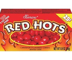 Candy Red Hots Cinnamon Flavored 26gr