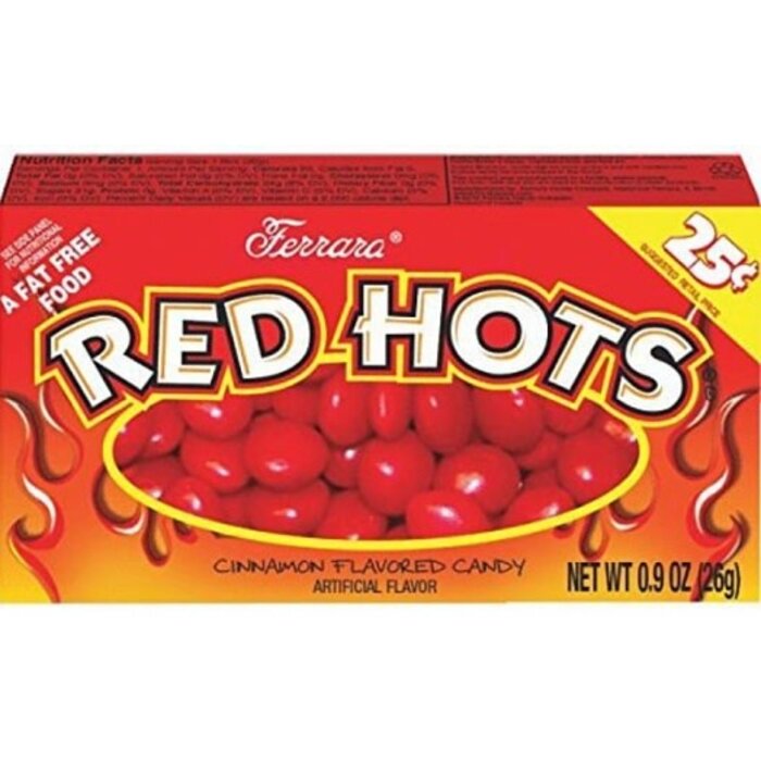 Candy Red Hots Cinnamon Flavored 26gr