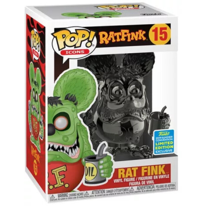 Funko Funko Icons 015 Rat Fink Grey Chromed Ratfink Toy Tokyo Limited Edition