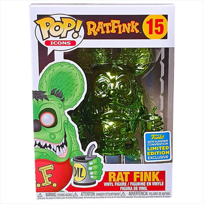 Funko Funko Icons 015 Rat Fink Green Chromed Ratfink Toy Tokyo Limited Edition