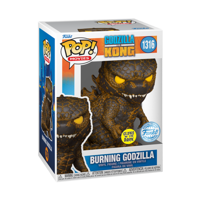 Funko Funko Movies 1316 Burning Godzilla GITD Godzilla VS Kong
