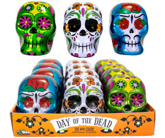 Candy Bee Day of the Dead Tins with Smarties