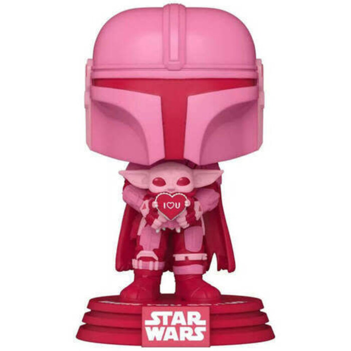 Funko Funko Star Wars 0498 the Mandalorian with Grogu Valentines Special Edition