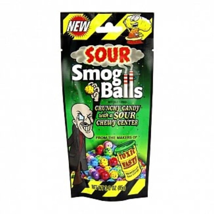 Toxic Waste Toxic Waste Sour Smog Balls Bag 85g