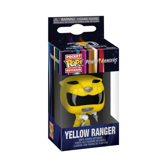 Funko Funko Keychain TV Television MMPR Mighty Morphin Power Rangers 30th, Yellow Ranger, Go Go Power Rangers