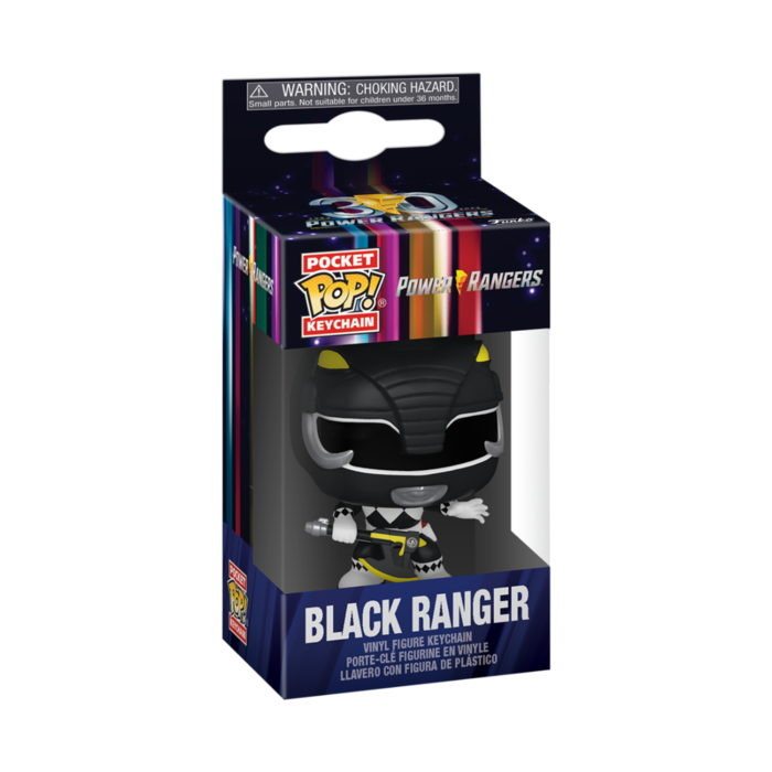 Funko Funko Keychain TV Television MMPR Mighty Morphin Power Rangers 30th, Black Ranger, Go Go Power Rangers