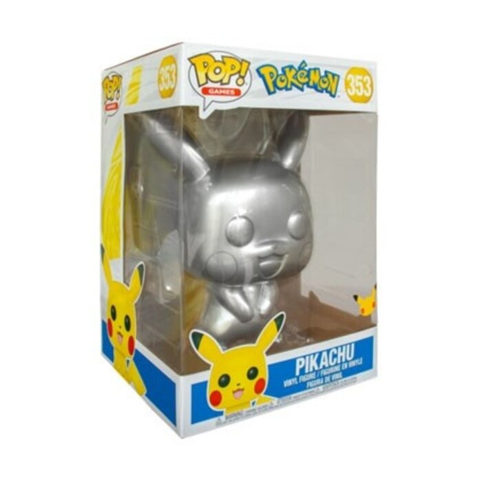 Funko Funko Games 0353 Pikachu 10inch Silver Metallic 25 Years Pokémon Exclusive