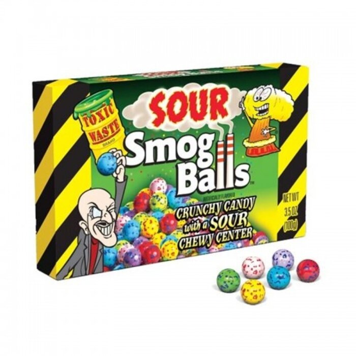 Toxic Waste Candy Toxic Waste Sour Smog Balls Box 85gr