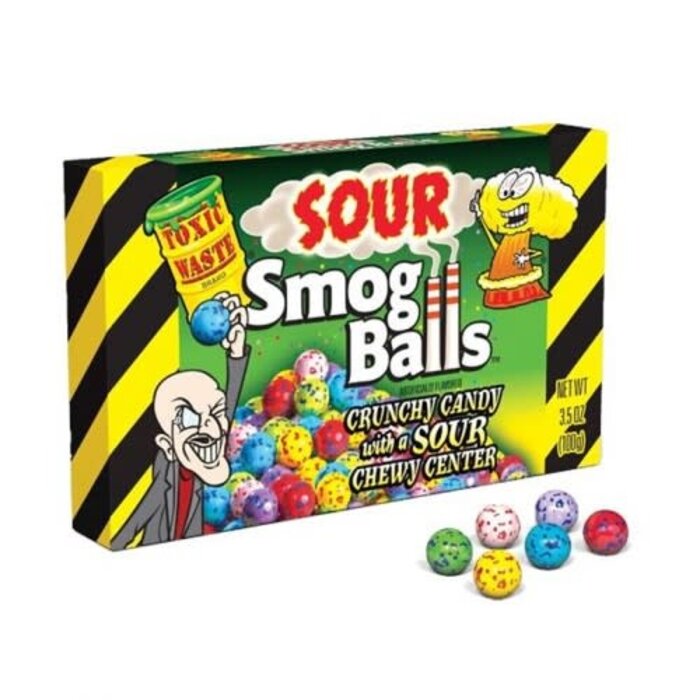 Toxic Waste Candy Toxic Waste Sour Smog Balls Box 85gr
