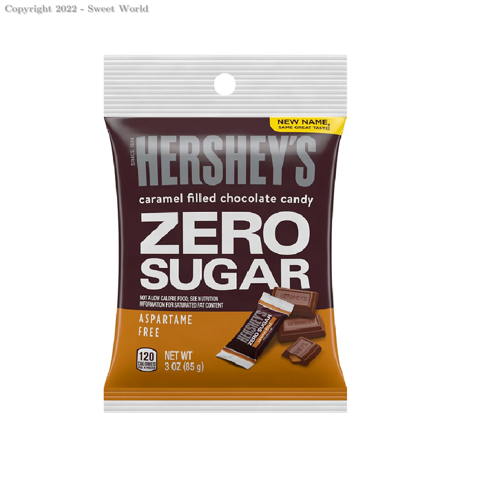 Chocolate Hershey's Caramel Filled Chocolate Candy Zero Sugar 85gr