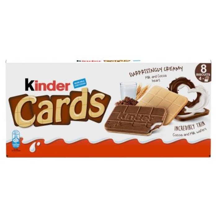Chocolate Kinder Cards Surprisingly Creamy 8p 102.4gr